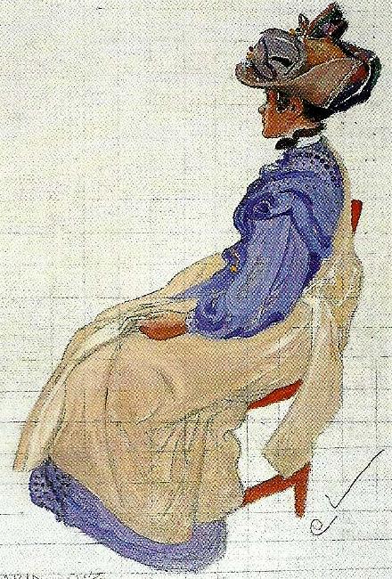 Carl Larsson karin 1913-studie i gredelint china oil painting image